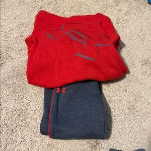 Under Armour Red and Dark Gray Activewear Set